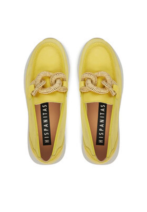 Hispanitas Półbuty Habana HV254050 Żółty. Kolor: żółty. Materiał: skóra