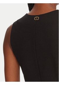 TwinSet - TWINSET Sukienka koktajlowa 252TP2606 Czarny Slim Fit. Kolor: czarny. Materiał: wiskoza. Styl: wizytowy #4