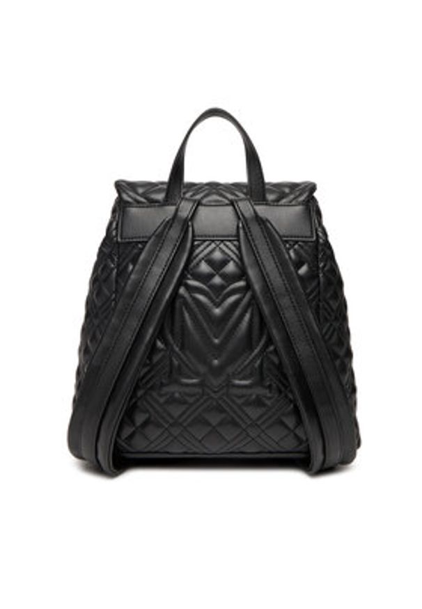 Love Moschino - LOVE MOSCHINO Plecak JC4119PP0NLA000B Czarny. Kolor: czarny. Materiał: skóra