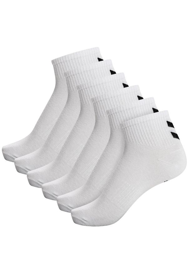 Hummel Skarpetki ZESTAW 6-Pack Z SZEWRONAMI MID CUT. Kolor: biały
