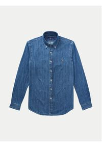 Polo Ralph Lauren Koszula Core Replen 710548539 Granatowy Slim Fit. Typ kołnierza: polo. Kolor: niebieski. Materiał: bawełna #4