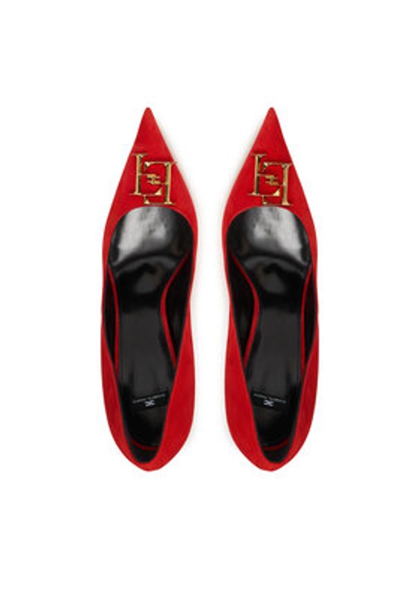 Elisabetta Franchi Szpilki SA59L61E2 Czerwony. Kolor: czerwony. Materiał: zamsz, skóra. Obcas: na szpilce