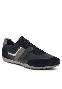 Geox Sneakersy U Wells U45T5A 02211 C4002 Granatowy. Kolor: niebieski. Materiał: skóra, zamsz