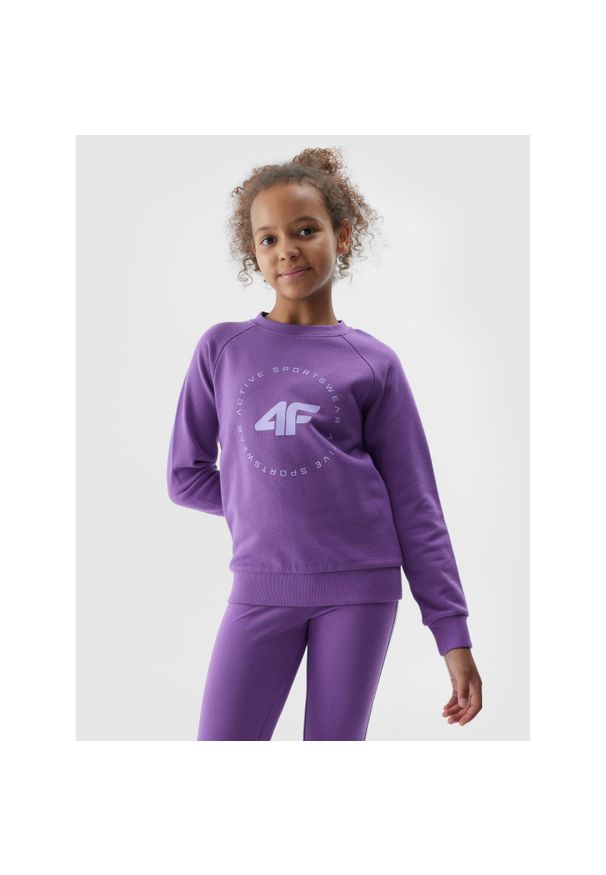 4f - Bluza Dziecięca 4F. Kolor: fioletowy