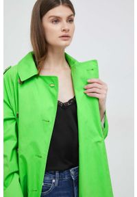 TOMMY HILFIGER - Tommy Hilfiger trencz bawełniany kolor zielony przejściowy. Kolor: zielony. Materiał: bawełna. Długość rękawa: raglanowy rękaw. Styl: klasyczny #5