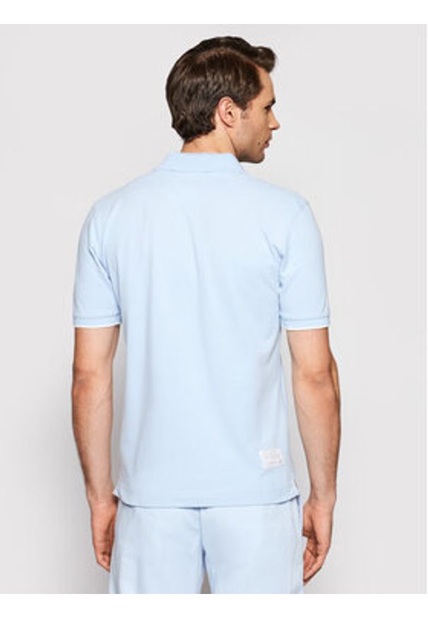 La Martina Polo CCMP01 PK001 Błękitny Regular Fit. Typ kołnierza: polo. Kolor: niebieski. Materiał: bawełna