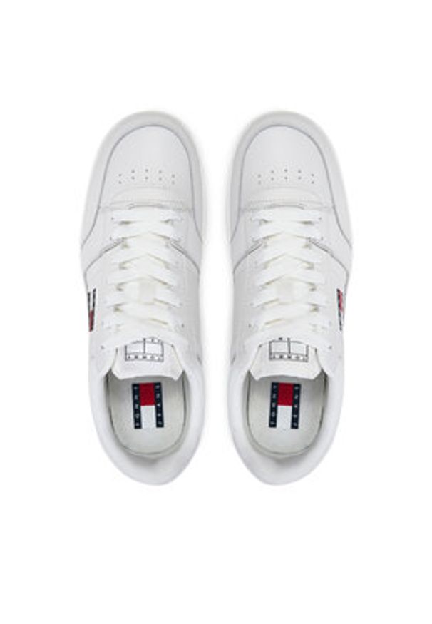 Tommy Jeans Sneakersy Tjm The Greenwich New Ess EM0EM01574 Biały. Kolor: biały. Materiał: skóra