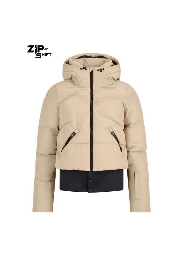 Damska kurtka narciarska Protest Preppy. Kolor: wielokolorowy, beżowy, brązowy. Sezon: zima. Sport: narciarstwo