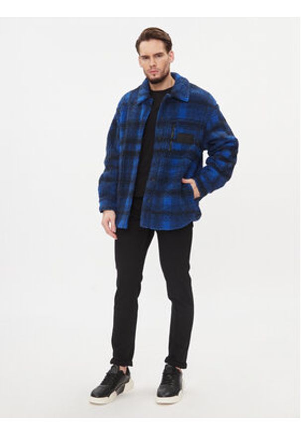 Calvin Klein Jeans Kurtka przejściowa J30J324312 Granatowy Relaxed Fit. Kolor: niebieski. Materiał: syntetyk