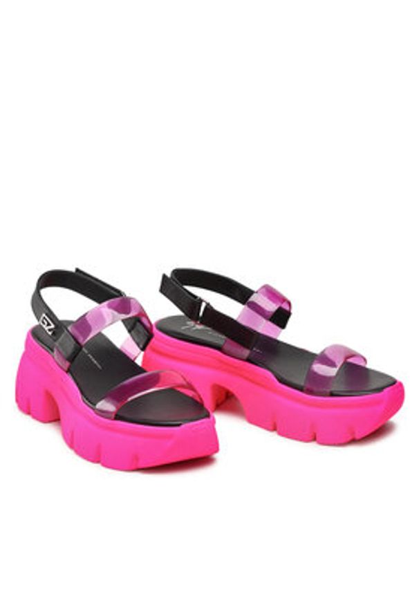 Giuseppe Zanotti - GIUSEPPE ZANOTTI Sandały E200081 Różowy. Kolor: różowy. Materiał: skóra