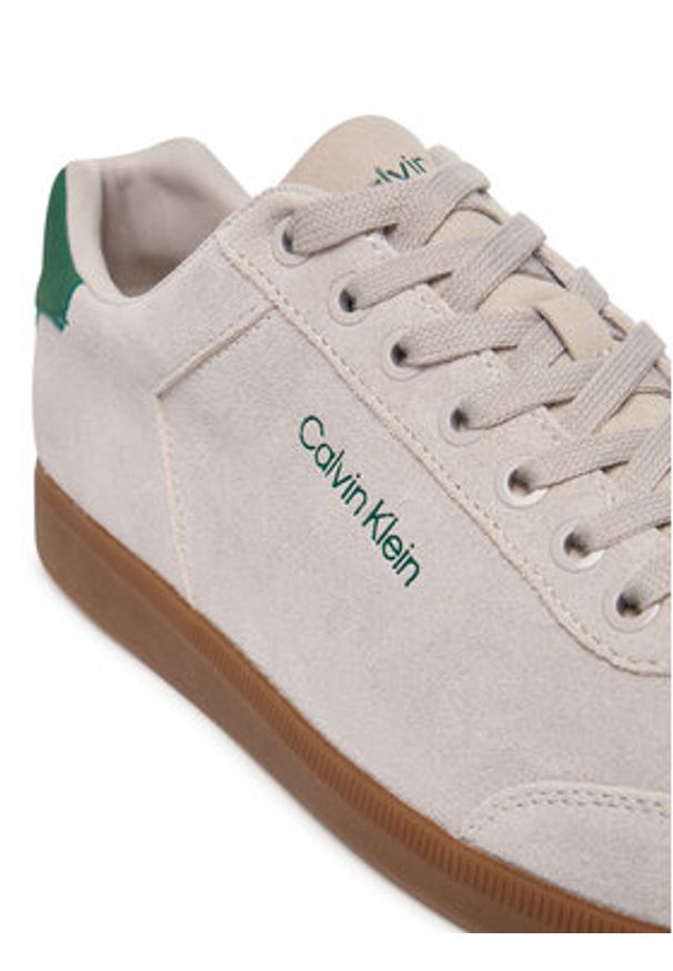 Calvin Klein Sneakersy Low Cupsole Laceup Su HM0HM01946 Beżowy. Kolor: beżowy. Materiał: zamsz, skóra