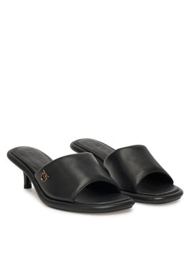 Pinko - PINKO Klapki Tara 01 SD0277 P003 Czarny. Kolor: czarny. Materiał: skóra