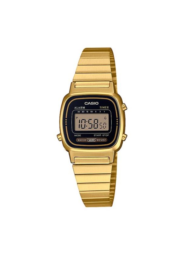 Casio Zegarek Vintage LA670WEGA-1EF Złoty. Kolor: złoty. Styl: vintage