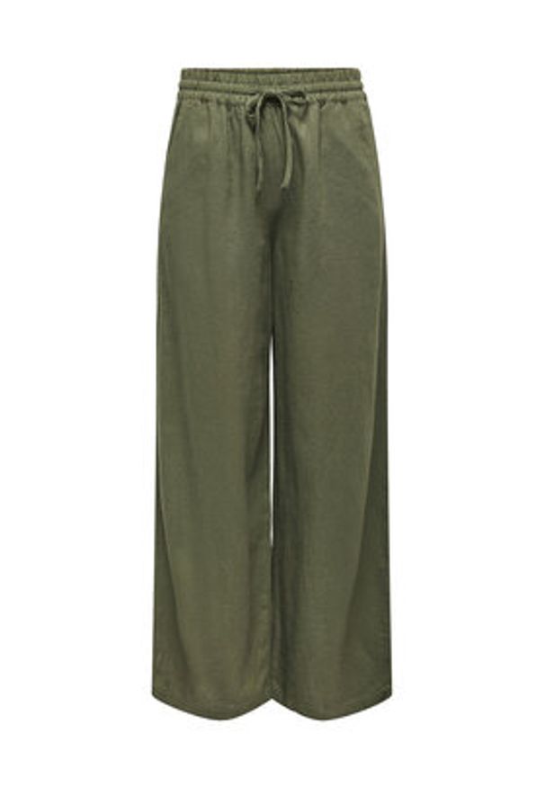 JDY Spodnie materiałowe Say 15318361 Zielony Loose Fit. Kolor: zielony. Materiał: len