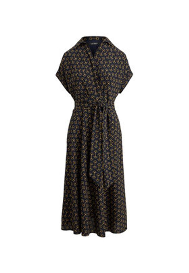Lauren Ralph Lauren - LAUREN RALPH LAUREN Sukienka koszulowa 200P03557001 Granatowy Regular Fit. Kolor: niebieski. Materiał: syntetyk. Typ sukienki: koszulowe