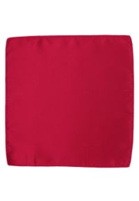 Elegancka, Czerwona Poszetka Męska (Jednokolorowa) - 25x25 cm - Alties. Kolor: czerwony. Materiał: mikrofibra #1