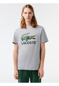 Lacoste T-Shirt TH1285 Szary Regular Fit. Kolor: szary. Materiał: bawełna #1
