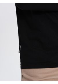 Ombre Clothing - Longsleeve męski BASIC z okrągłym dekoltem - czarny V1 OM-LSBL-0106 - XXL. Okazja: na co dzień. Kolor: czarny. Materiał: dzianina, bawełna, jersey. Długość rękawa: długi rękaw. Wzór: ze splotem. Styl: casual #5