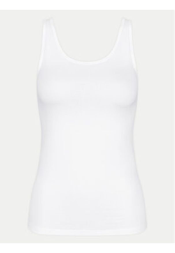 Triumph Top Sense Of Cotton 10224974 Biały Slim Fit. Kolor: biały. Materiał: bawełna