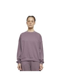 Urban Classics - Bluza Damska Frotte Z Okrągłym Dekoltem Oversize. Kolor: fioletowy