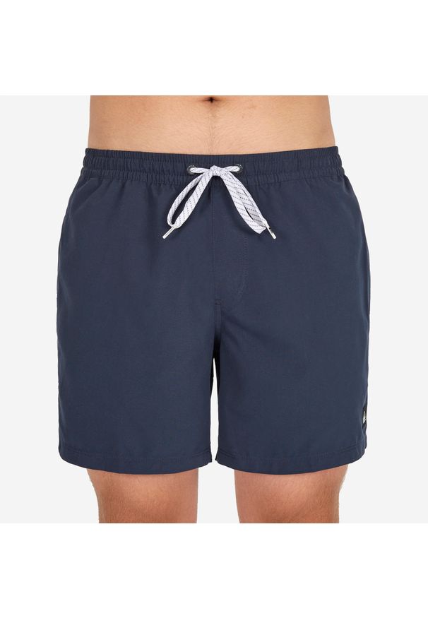 Spodenki surfingowe męskie Quiksilver Volley krótkie. Kolor: niebieski. Materiał: poliester. Długość: krótkie. Styl: sportowy