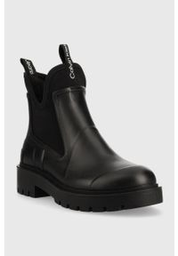 Calvin Klein Jeans kalosze YW0YW01034 BDS Chelsea Rain Boots damskie kolor czarny. Nosek buta: okrągły. Kolor: czarny #3