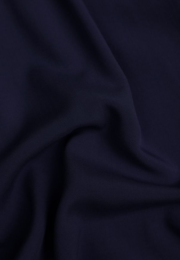 Born2be - Granatowe Spodnie Sharrill. Kolor: niebieski. Materiał: wiskoza. Długość: długie. Wzór: aplikacja, jednolity, gładki. Styl: elegancki