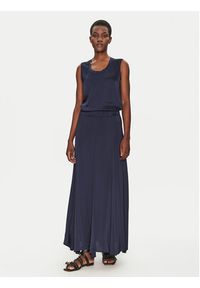 ViCOLO Spódnica maxi TD0004 Granatowy Regular Fit. Kolor: niebieski. Materiał: wiskoza