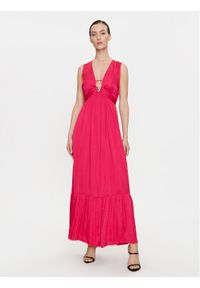 Morgan Sukienka letnia 241-RISIS Różowy Loose Fit. Kolor: różowy. Materiał: syntetyk. Sezon: lato