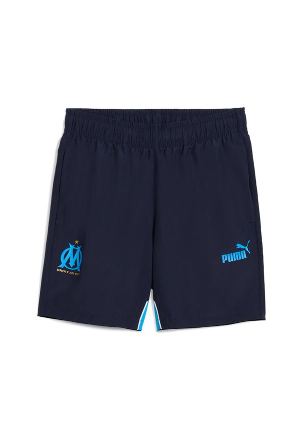 Puma - Szorty OM Archive 2024/25. Kolor: niebieski. Sport: piłka nożna