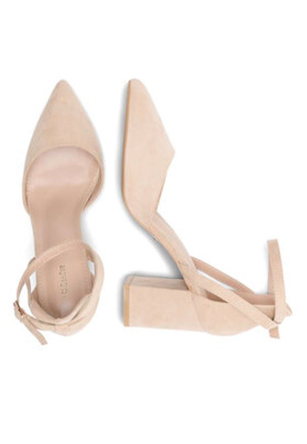 DeeZee Czółenka KL-HT6160 Beżowy. Kolor: beżowy. Materiał: materiał