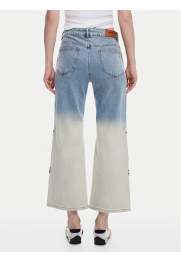 Desigual Jeansy Texas 25SWDD01 Niebieski Straight Fit. Kolor: niebieski