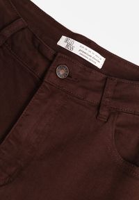 Renee - Ciemnobrązowe Szerokie Jeansy High Waist z Bawełny Physossia. Stan: podwyższony. Kolor: brązowy. Długość: długie. Styl: klasyczny #5