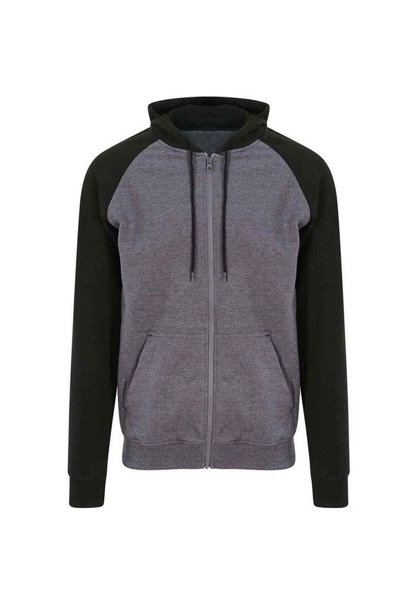 AWDIS - Bluza Bejsbolowa Unisex Dla Dorosłych Just Hoods. Kolor: wielokolorowy, szary, brązowy