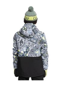 Quiksilver - Kurtka śnieżna dla Chłopcy MISSION Czarny. Kolor: czarny, zielony, wielokolorowy. Materiał: poliester, materiał. Sezon: zima. Sport: narciarstwo