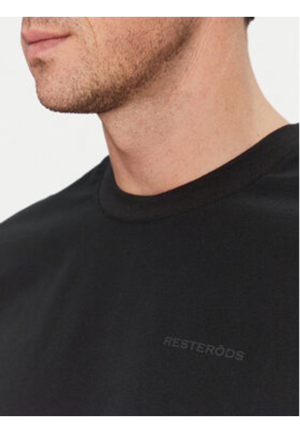 Resteröds T-Shirt Tas 20251 2030 Czarny Regular Fit. Kolor: czarny