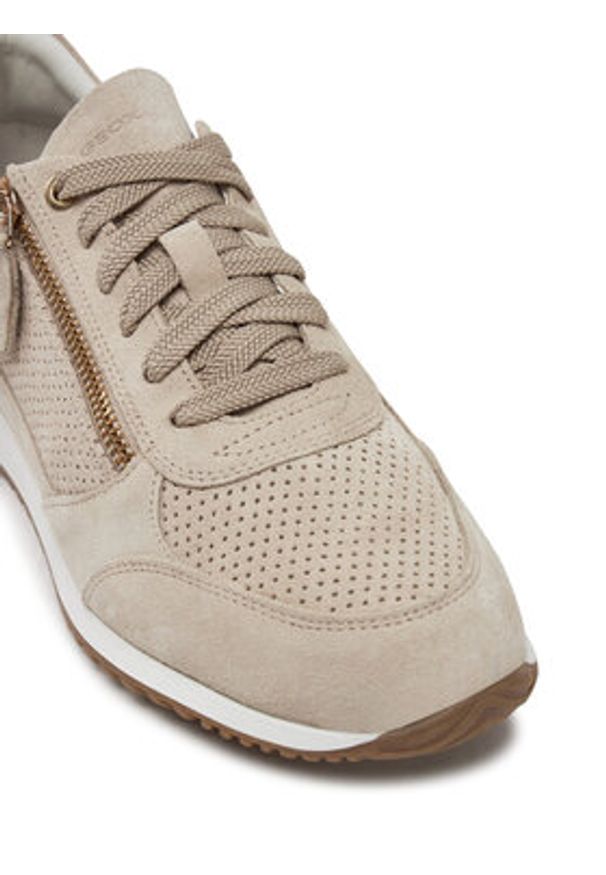 Geox Sneakersy D Calithe D36N0A 00022 C6738 Beżowy. Kolor: beżowy. Materiał: skóra, zamsz