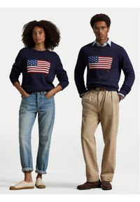 Polo Ralph Lauren Sweter 710718281006 Granatowy Regular Fit. Typ kołnierza: polo. Kolor: niebieski. Materiał: bawełna #1