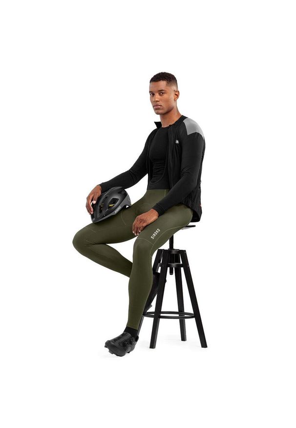 SIROKO - Długie spodnie rowerowe męskie Fern. Kolor: wielokolorowy, czarny, zielony. Materiał: nylon. Długość: długie. Sport: kolarstwo