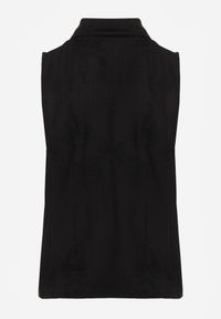 Born2be - Czarna Wiskozowa Koszula Bez Rękawów w Stylu Boho z Haftem Viviebelle. Okazja: na co dzień. Kolor: czarny. Materiał: wiskoza. Długość rękawa: bez rękawów. Wzór: haft. Styl: boho #3