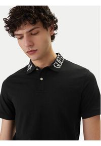Guess Polo M6GP66 K3070 Czarny Slim Fit. Typ kołnierza: polo. Kolor: czarny. Materiał: bawełna #3