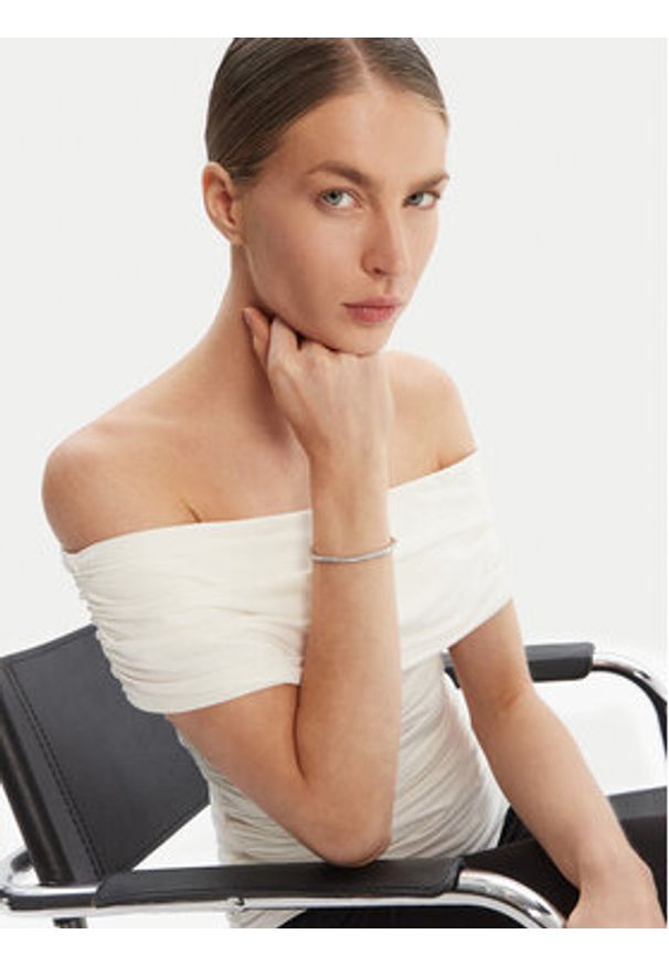 Swarovski Bransoletka bangle Dextera 5725222 Srebrny. Materiał: metalowe. Kolor: srebrny