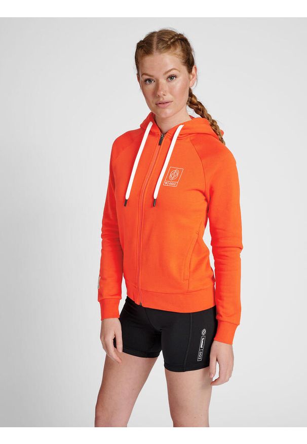 Bluza damska z kapturem Hummel hmlGG12. Typ kołnierza: kaptur. Kolor: czerwony. Materiał: polar, bawełna