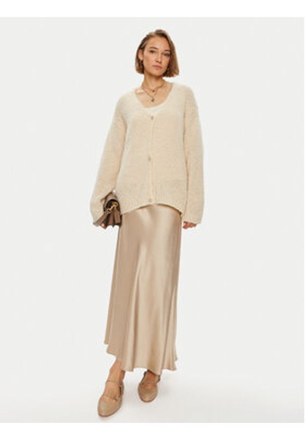 Weekend Max Mara Kardigan 2425346011 Écru Regular Fit. Materiał: wełna, syntetyk