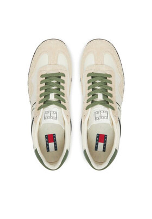 Tommy Jeans Sneakersy The Greenwich Leather EM0EM01587 Biały. Kolor: biały. Materiał: skóra