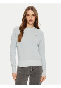 Guess Jeans Sweter W4BR08 Z3HM1 Niebieski Regular Fit. Kolor: niebieski. Materiał: syntetyk