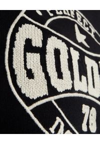 GOLDEN GOOSE - Czarna bluza z logo Athena. Kolor: czarny. Materiał: bawełna. Długość rękawa: długi rękaw. Długość: długie. Wzór: aplikacja. Styl: klasyczny #7