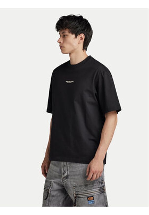 G-Star RAW - G-Star Raw T-Shirt Center D24780-C336 Czarny Boxy Fit. Kolor: czarny. Materiał: bawełna