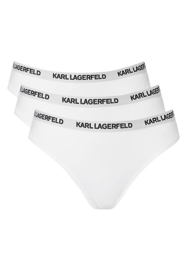 Karl Lagerfeld - KARL LAGERFELD Komplet stringów B1W47031 Biały. Kolor: biały. Materiał: bawełna