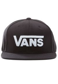 Czapka Vans Drop V Snapback VN0A36ORY281 - czarna. Kolor: czarny. Materiał: wełna, materiał, akryl. Wzór: aplikacja. Styl: klasyczny, elegancki #1